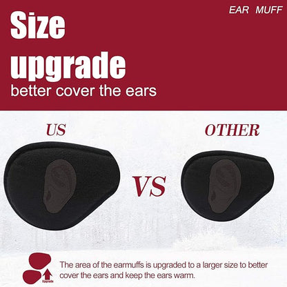 Unisex Warm Fleece Ear Warmers - FreezeEase-Black-Nora Luxe