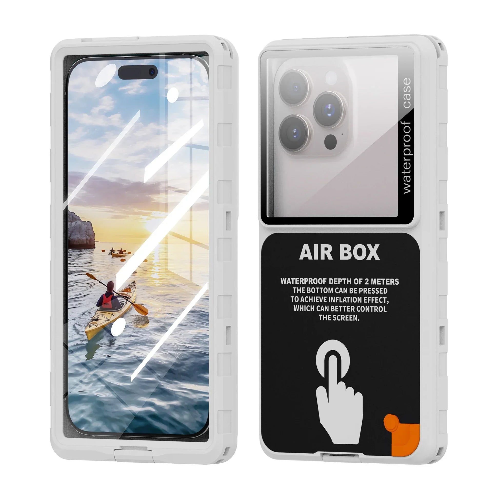 Universal Waterproof Phone Case with IP68 Protection – 6.9" – 1+1 FREE-White-State of Style