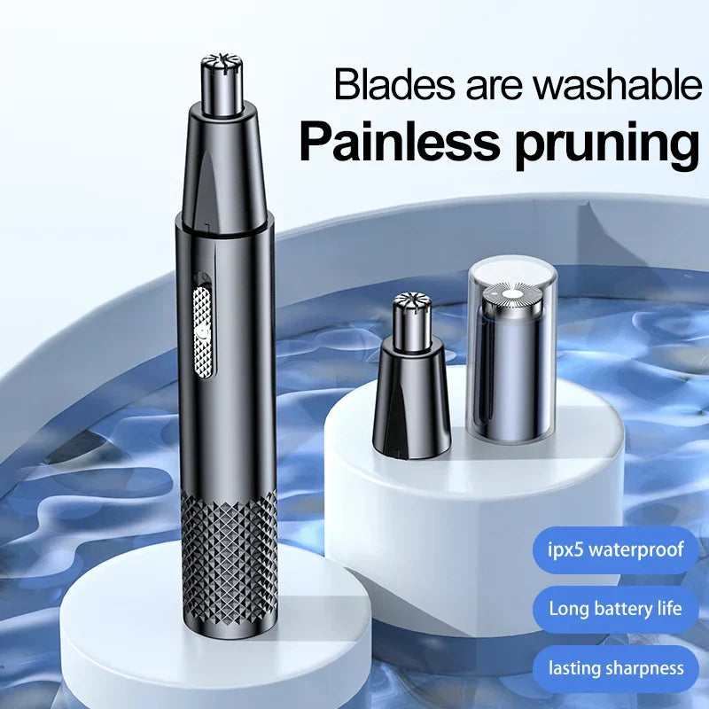 USB Rechargeable Nose Hair Trimmer - TrimPro-Blue-Nora Luxe