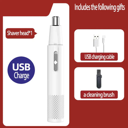 USB Rechargeable Nose Hair Trimmer - TrimPro-Blue-Nora Luxe