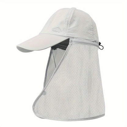 UV protection trucker hat with neck protection for outdoor adventures - SchattenPro-Light grey-The Livary