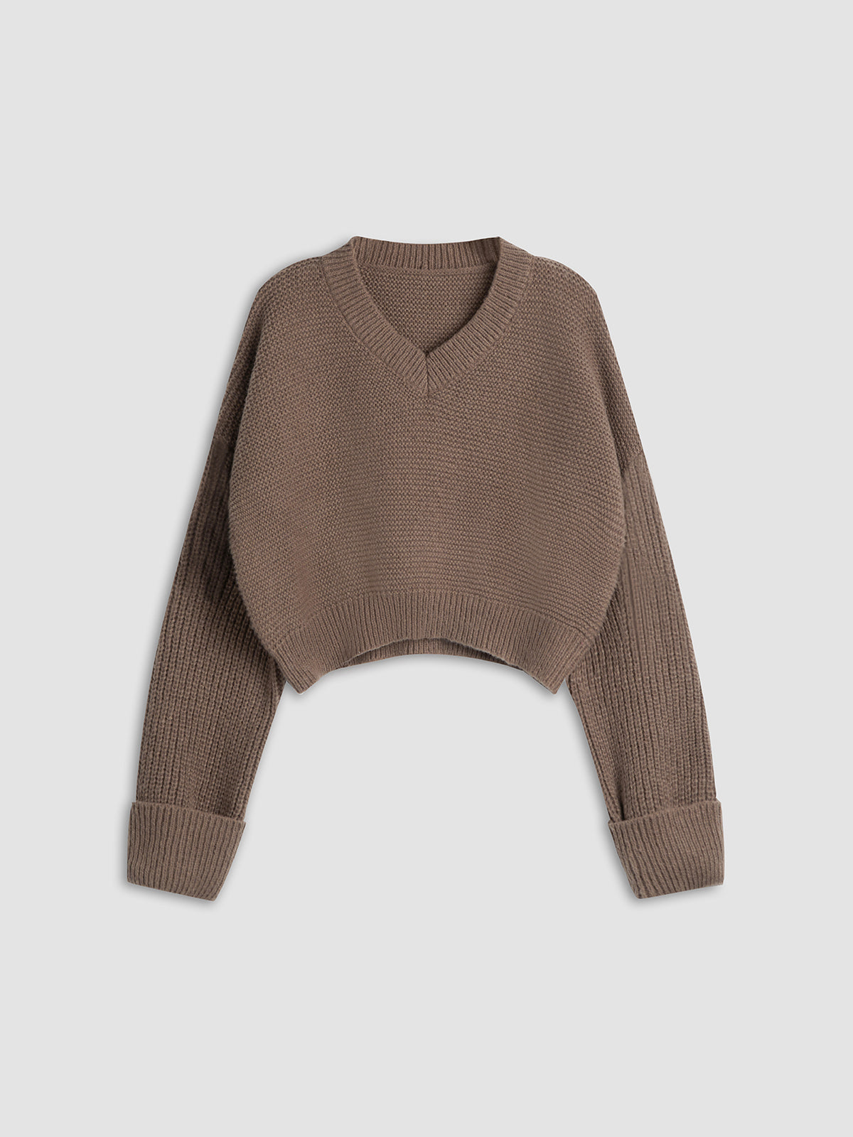 V-Neck Sweater for Women - Mila-Brown-XS-Nora Luxe