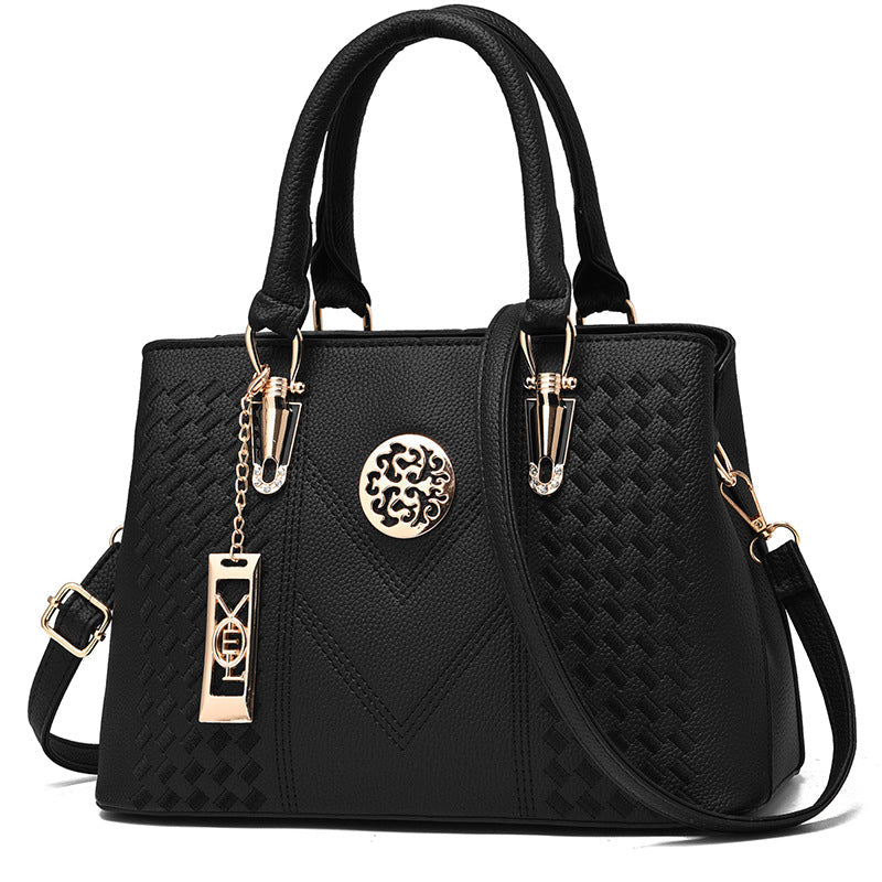 Vegan Leather Shoulder Bag - Eliza-Black-Nora Luxe