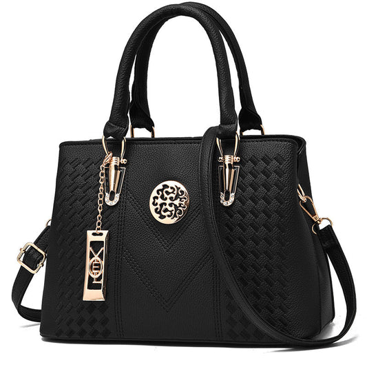 Vegan Leather Shoulder Bag - Eliza-Black-Nora Luxe