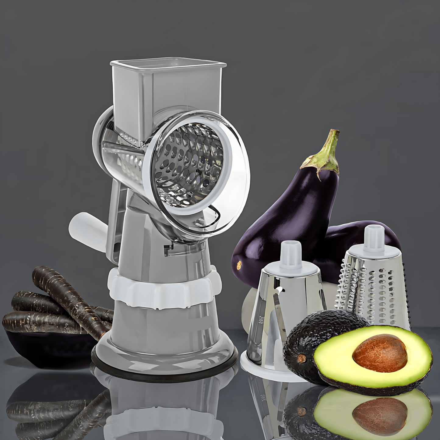 Vegetable slicer - SliceMate Pro-Gray-Nora Luxe