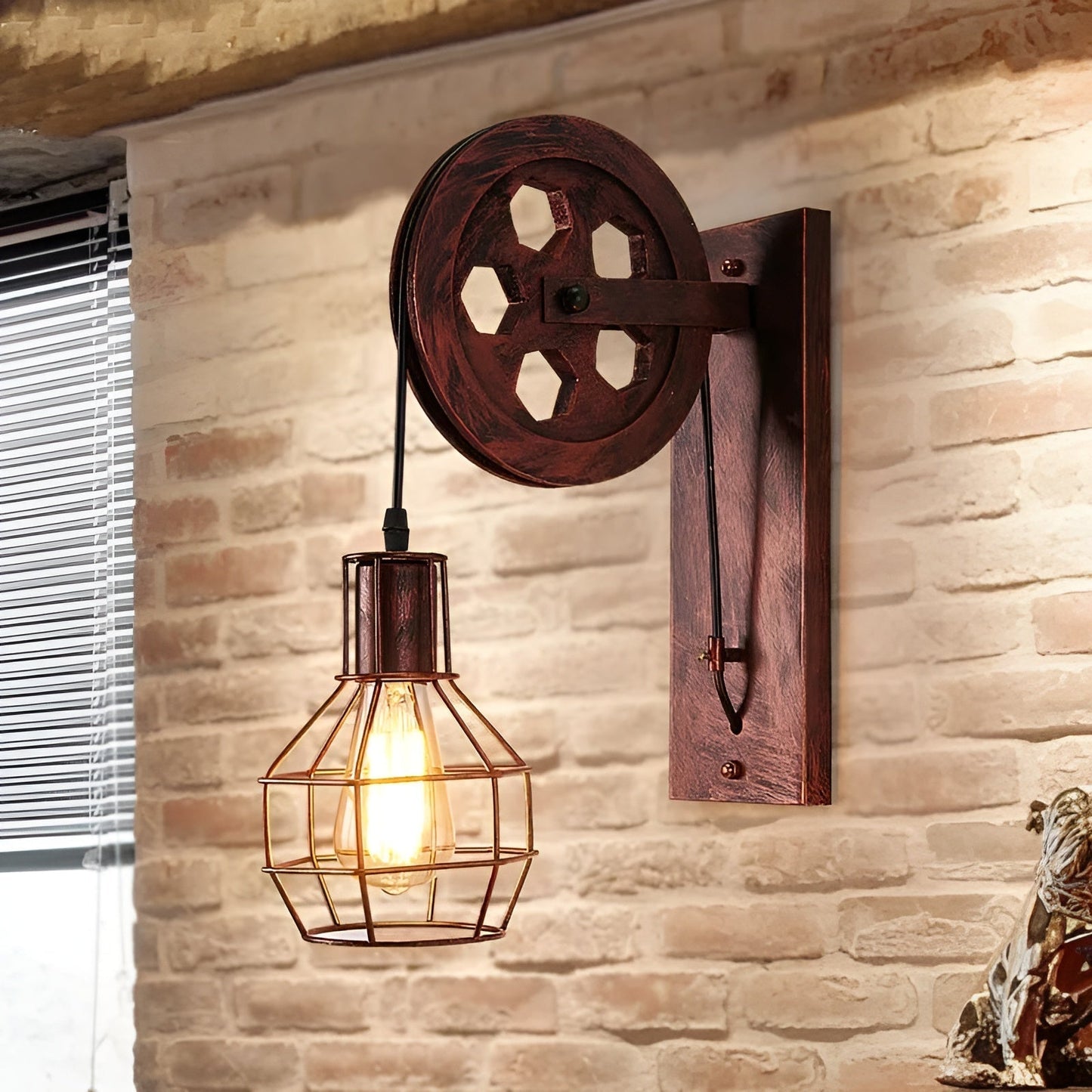 Vintage Industrial LED Wall Lamp - IronGlare-Black-Nora Luxe