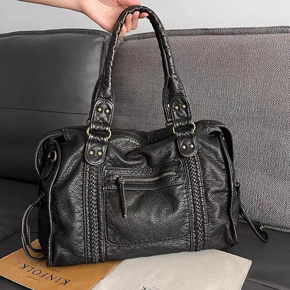 Vintage Leather Handbag - Marisol-Nora Luxe