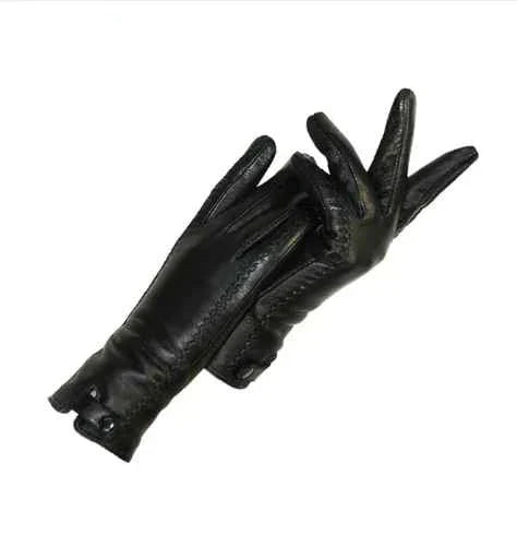 Vintage Leather Ladies Gloves - RetroGrove-S-Wol-Nora Luxe
