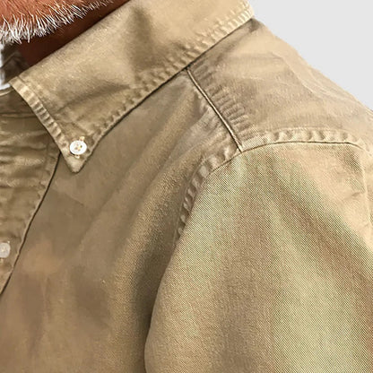Vintage Men's Shirt - Dario-Beige-S-The Livary