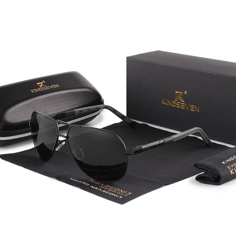 Vintage men's sunglasses – Luca-Gold Black-Nora Luxe
