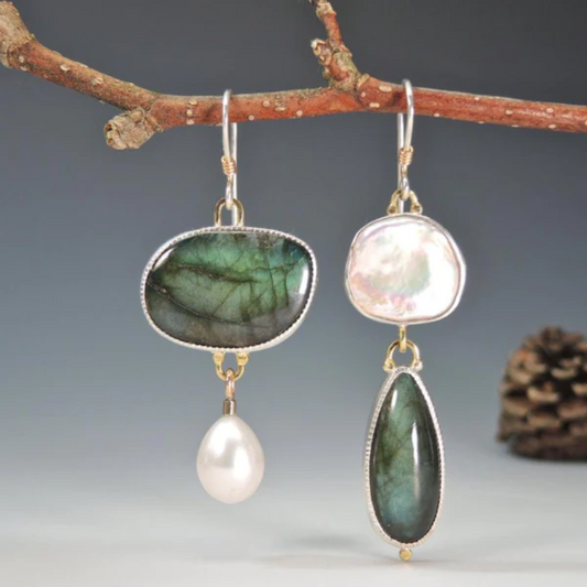 Vintage Stone Earrings - Arabelle-Nora Luxe