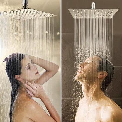 Wall-mounted Rain Shower - RainFlow Ultra-S-Square-Nora Luxe