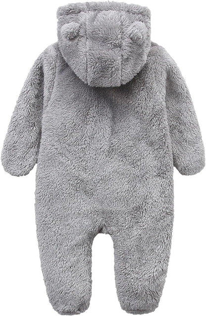 Warm Baby Romper with Hood-Footless-Beige-0-3M-Nora Luxe