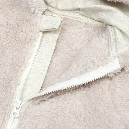 Warm Baby Romper with Hood-Footless-Beige-0-3M-Nora Luxe