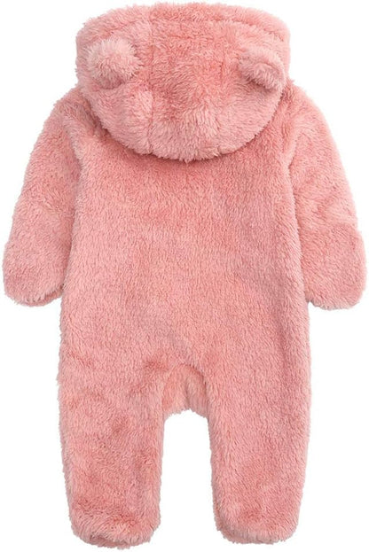 Warm Baby Romper with Hood-Footless-Beige-0-3M-Nora Luxe