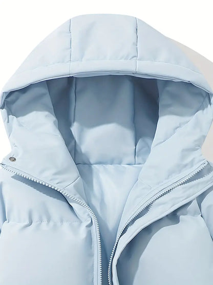 Warm Ladies Jacket with Hood - Aurelia-Pink-M-Nora Luxe
