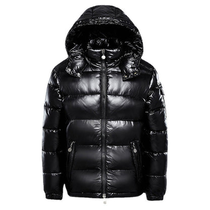 Warm Men's Puffer Jacket - Thor-Black-M-Nora Luxe