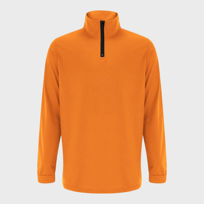 Warm Men's Sweater with Zip - Alvar-Black-S-Nora Luxe