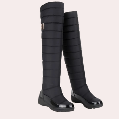 Warm Overknee Boots with Timeless Style - Sofia-Black-3-Nora Luxe