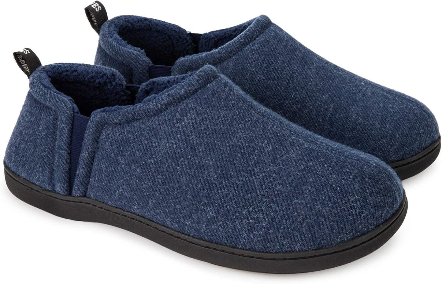 Warm Winter Slippers for Men - Noah-Blue-7.0-8.0-Nora Luxe