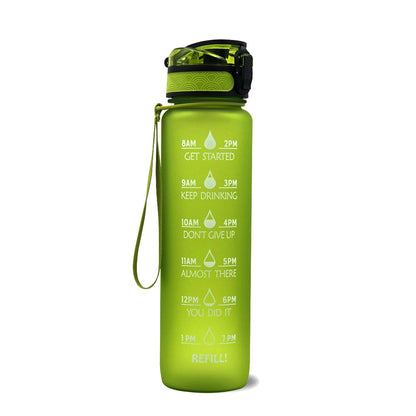 Water bottle with Timeline - HydraHero-Green-Nora Luxe