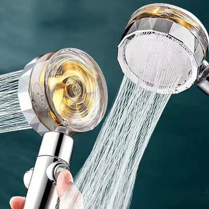 Water-saving Shower Head with 360° Rotation - AquaTurbo-Transparent-Nora Luxe