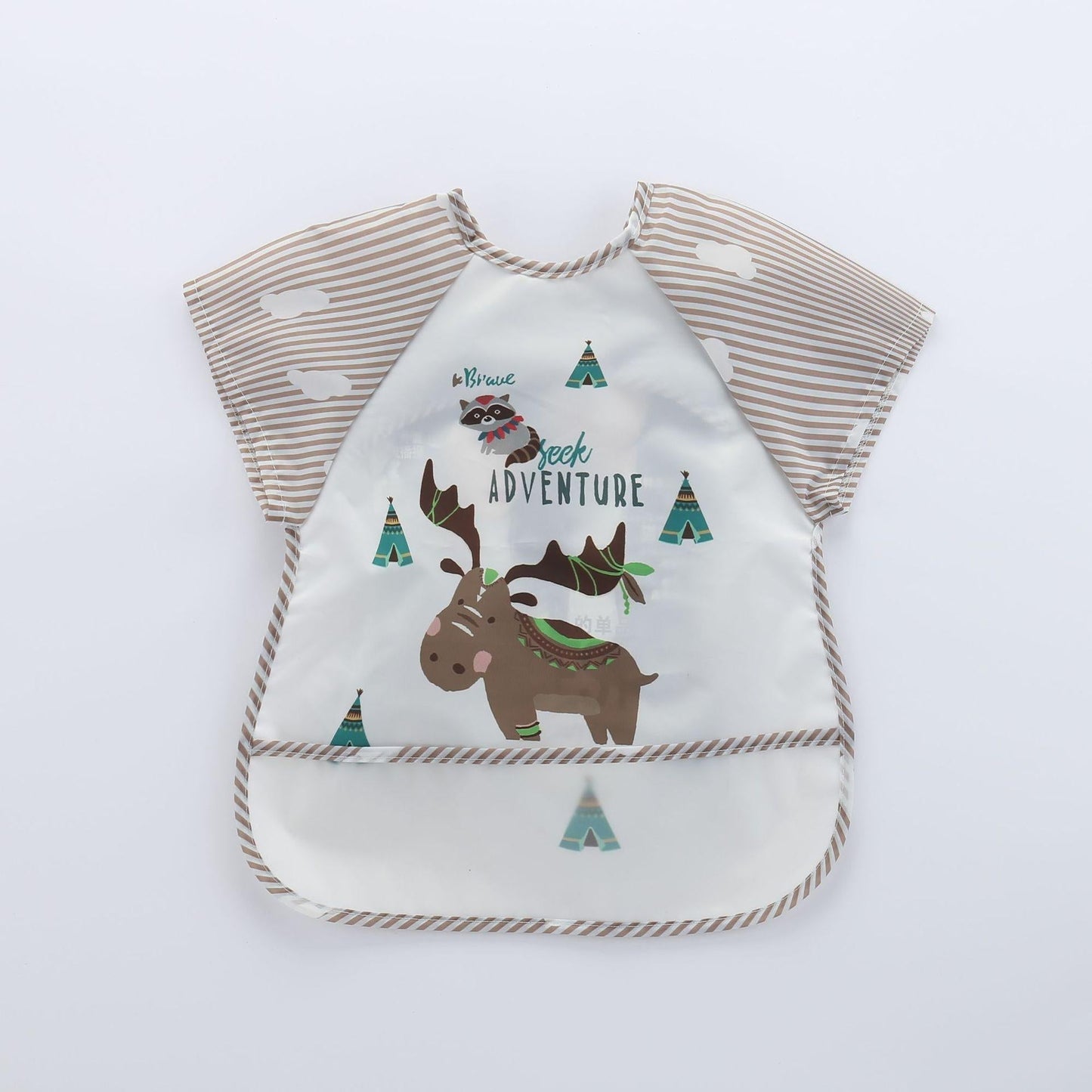Waterproof Baby Bib with Sleeves-Q-0-3 years old-Nora Luxe