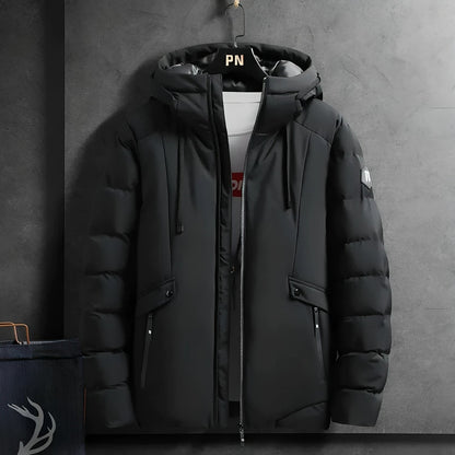 Waterproof Comfortable Men's Winter Parka - Arwin-Blue-M-Nora Luxe