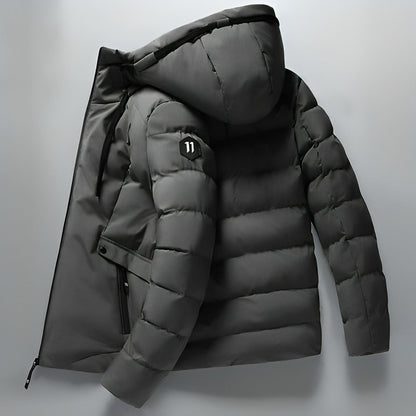 Waterproof Comfortable Men's Winter Parka - Arwin-Grey-M-Nora Luxe