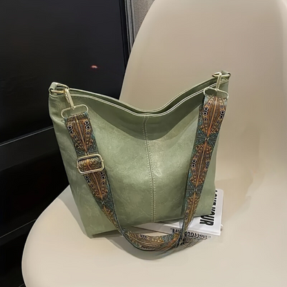 Waterproof Leather Handbags - Mia-Light Green-Nora Luxe