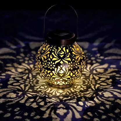 Waterproof LED Solar Garden Hanging Lamp - RadiantGlow-Nora Luxe