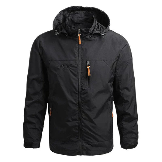 Waterproof Men's Jacket with Hood - Julian-Black-M-Nora Luxe