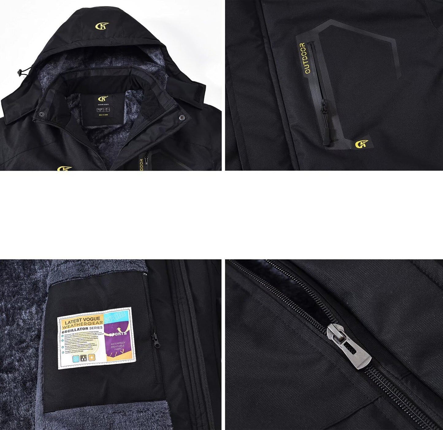 Waterproof Men's Winter Jacket - Max-Black-S-Nora Luxe