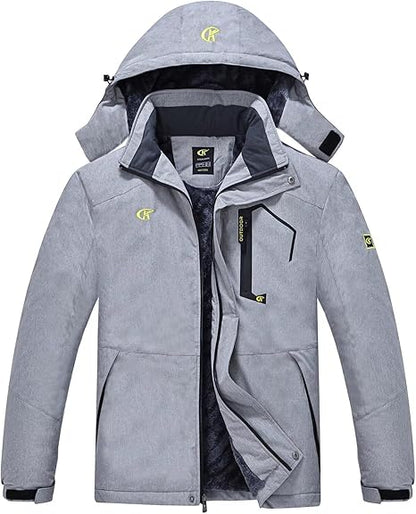 Waterproof Men's Winter Jacket - Max-Light gray-S-Nora Luxe