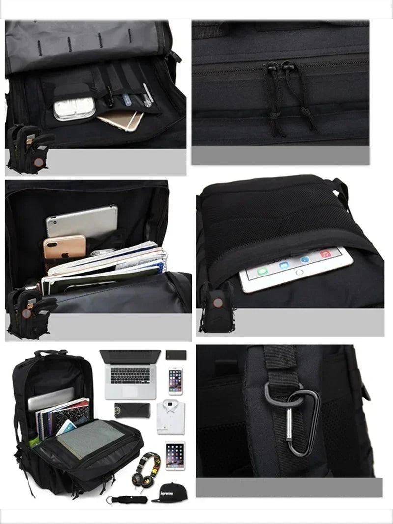 Waterproof Tactical Backpack - AdventurePack-Black-Nora Luxe