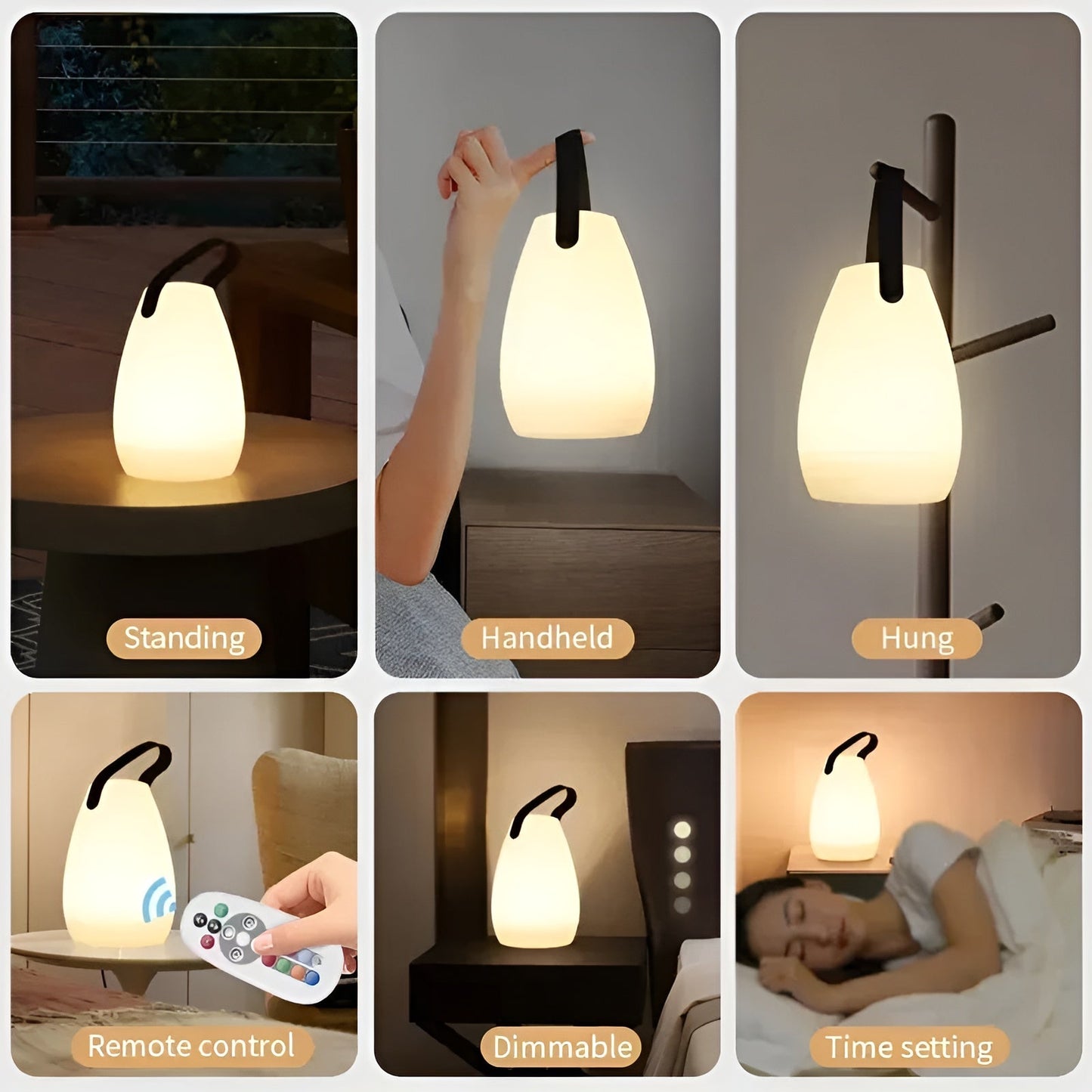 Waterproof Wireless LED Table Lamp for Indoor & Outdoor - Lumora-Round-The Livary