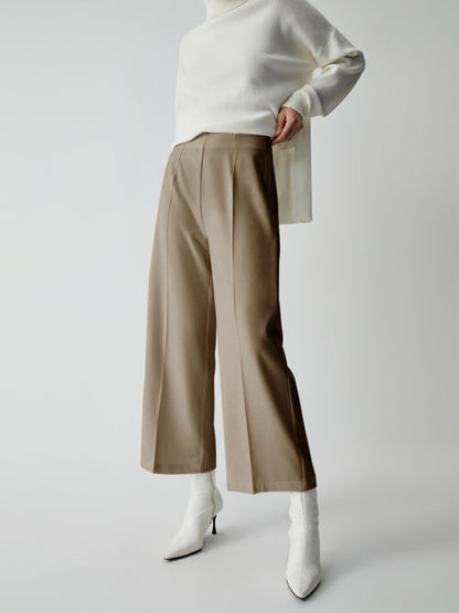 Wide Trousers for Women - Selina-Khaki-XS-Nora Luxe
