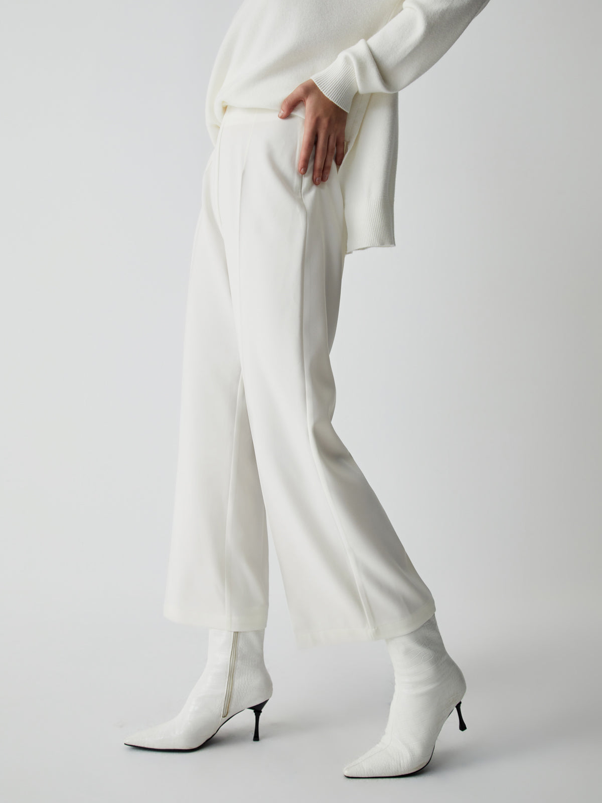 Wide Trousers for Women - Selina-White-XS-Nora Luxe