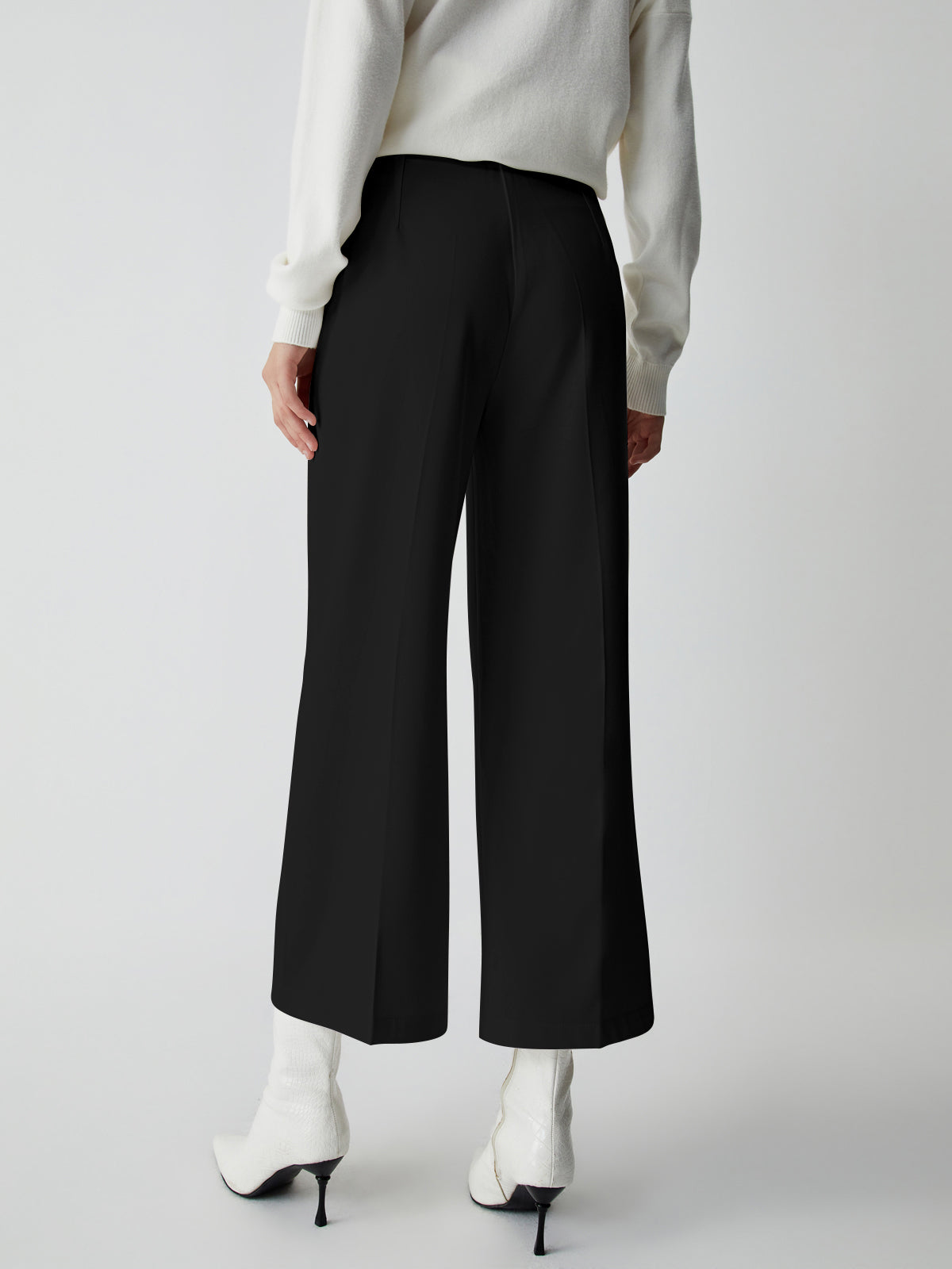 Wide Trousers for Women - Selina-White-XS-Nora Luxe