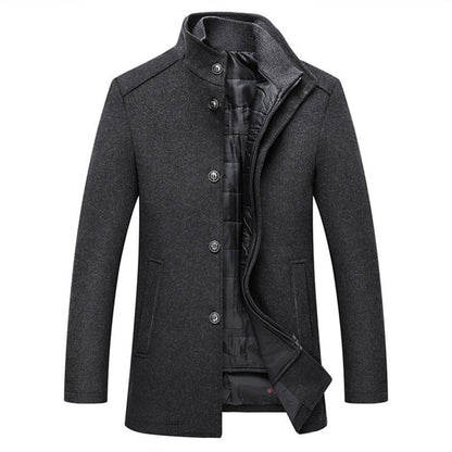 Windproof Striped Men's Jacket - Logan™-Gray-M-Nora Luxe