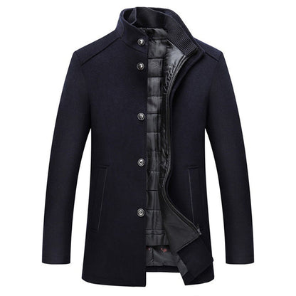 Windproof Striped Men's Jacket - Logan™-Marine blue-M-Nora Luxe