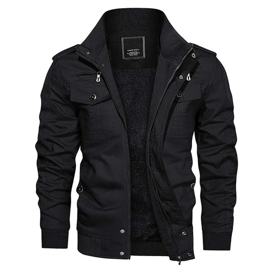 Windproof Utility Jacket for Men - Oliver-Black-M-Nora Luxe