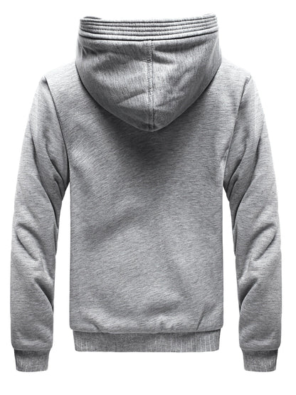 Winter Warm Fleece Jacket with Hood - Dario-Bordeaux red-S-Nora Luxe