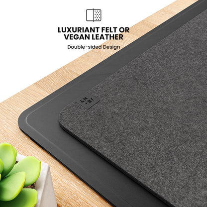 Wireless Rechargeable Desk Mat - ChargePad Flex-Black-Nora Luxe