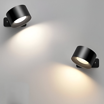 Wireless Rechargeable Wall Lamp - LumoFlex-Black-Touch Control-Nora Luxe