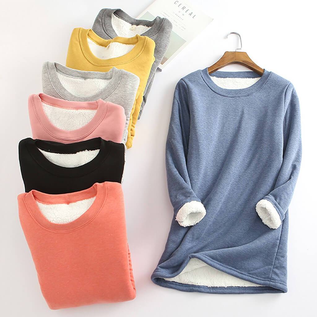 Ladies' fleece pullover with lining – Mira