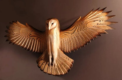Wooden Wall Decoration – Owl “Majestic”-The Livary
