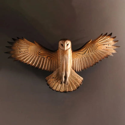 Wooden Wall Decoration – Owl “Majestic”-The Livary