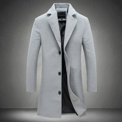 Wool men's jacket - Victor-Light Gray-XS-Nora Luxe