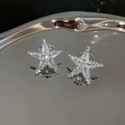 Zirconia Ster Earrings/Ear Cuff - Lyric-Ear Cuff-Nora Luxe